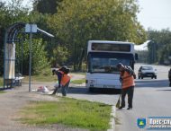 Активне прибирання вулиці Херсонська сьогодні проводилось у Нікополі.