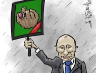 Путин попал на меткую карикатуру из-за убийства Сулеймани